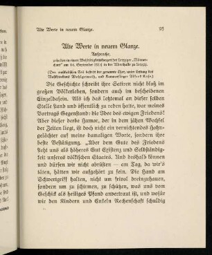 95-104, Alte Werte im neuem Glanze