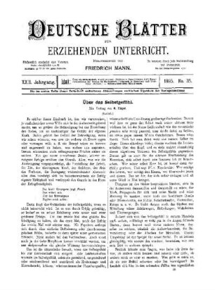 Über das Selbstgefühl : (Schluss)