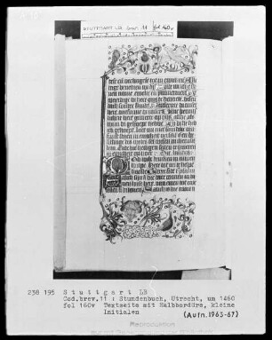 Niederländisches Stundenbuch (Handschrift der Brüder vom gemeinsamen Leben) — ---, Folio 160 versoTextblatt