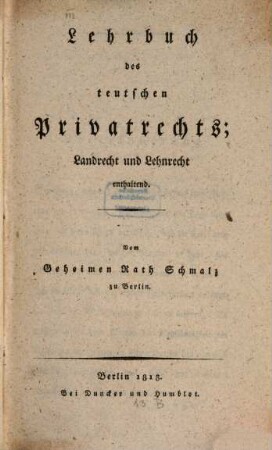 Lehrbuch des teutschen Privatrechts
