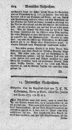 Gedanken über die Unzufriedenheit.