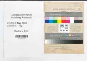 Entnazifizierung Fritz Bertram , geb. 28.08.1892 (Rentmeister)