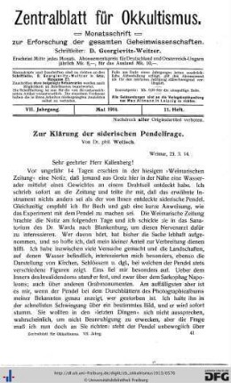 11. Heft (Mai 1914)