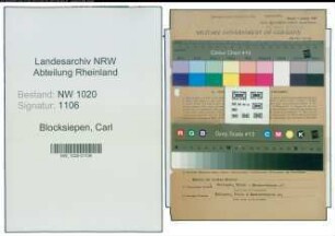 Entnazifizierung Carl Blocksiepen , geb. 11.02.1888 (Graveur)