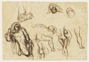 Entwurf für die Figur der "Stärke" im "Fries der Gerechtigkeit" im Salon du Roi