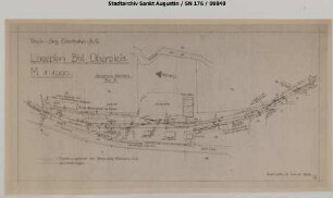 Oberpleis, Bahnhof: Lageplan mit Veränderung der Gleisanlage.