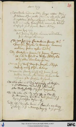 [fol. 213] Rektorat Georg Alban Dreyer 1719