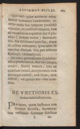 De Unctionis Extremae administratione.