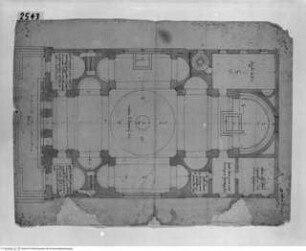 Frascati, Kathedrale (San Pietro), Grundriss der neuen Kirche