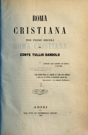 Roma cristiana nei primi secoli, 2. [Martiri]