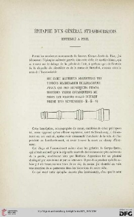 2.Ser. 9.1874/75: Épitaphe d'un général strasbourgeois enterré a Pise