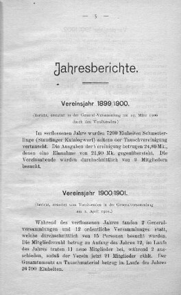 Vereinsjahr 1900/1901.