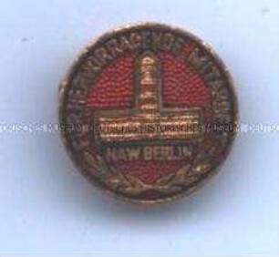 Aufbau-Plakette des Nationalen Aufbauwerk (NAW) Berlin