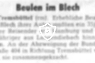 Beulen im Blech