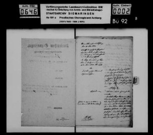 Gesuch des Zieglers Augustin Stüble um Bewilligung des Weinschanks und der Speisewirtschaft in Esseratsweiler