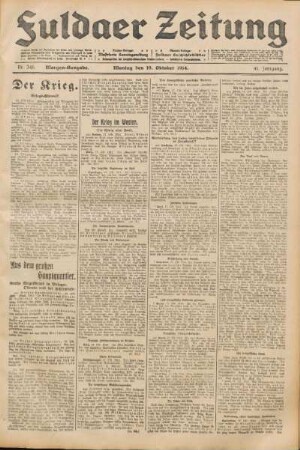 Ausgabe vom Montag, den 19. Oktober 1914.