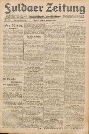 Ausgabe vom Montag, den 19. Oktober 1914.
