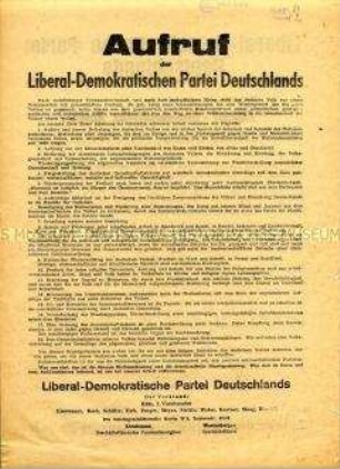Gründungsaufruf der LDPD