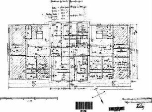 Spaichingen: Empfangsgebäude Verwaltungsgebäude Grundrisse 3.OG,DG
