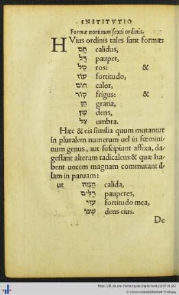 Formæ nominum sexti ordinis.
