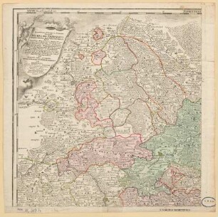 Tabula Geographica Nova Exhibens Partem Infra Montanam Burggraviatus Norimbergensis Sive Principatum Onolsbacensem Cum Terris Limitaneis Accurate Delineatam : Serenissimo Principi ac Domino, Domino Wilhelmo Friderico, Marchioni Brandenburgico, Duci Borussiae, Magdeburgi, Stettini, Pomeraniae, Cassubiorum, Vandalorum, Mecklenburgi, in Silesia et Crosnae ...