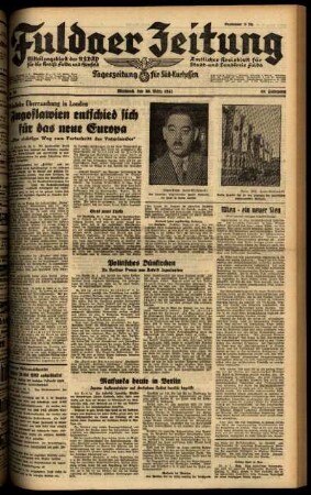 Ausgabe vom Mittwoch, den 26. März 1941.