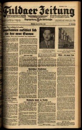 Ausgabe vom Mittwoch, den 26. März 1941.