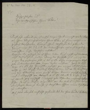 Brief von Wilhelm Boettner an Wilhelm Wille