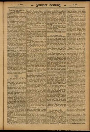 Zweite Ausgabe vom Mittwoch, den 01. Oktober 1913.