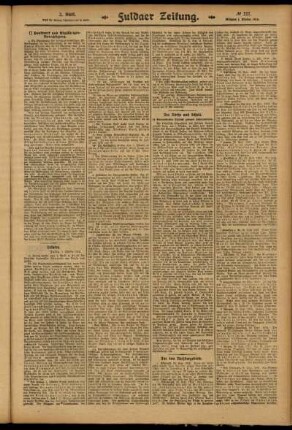 Zweite Ausgabe vom Mittwoch, den 01. Oktober 1913.