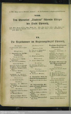 IX. Ärztekammer im Regierungsbezirk Chemnitz