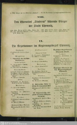 IX. Ärztekammer im Regierungsbezirk Chemnitz
