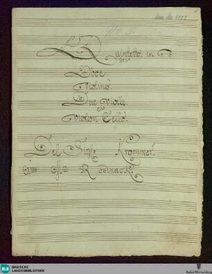 Partitas. Arr - Don Mus.Ms. 1177 : ob, strings; E|b; PadK 6.32 PadK 4.17