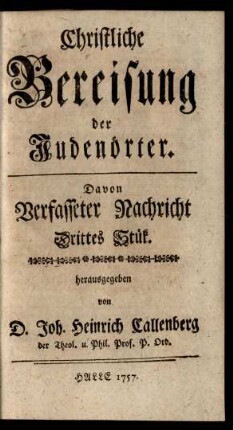St. 3: Christliche Bereisung der Judenörter
