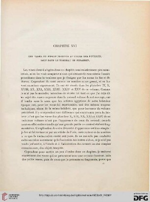 Chapitre XVI: Des vases en pierre trouvés au cours des fouilles, sauf dans le tombeau de perabsen