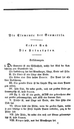 Erstes Buch. Die Principien.