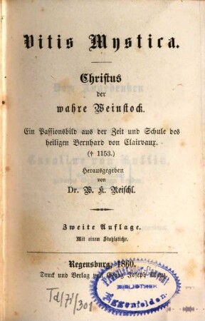 Reliquien aus dem Mittelalter : geistlich und weltlich ; Beiträge nach Originalurkunden zur Erkerkenntniß und Würdigung christlicher Vorzeit, 1,1