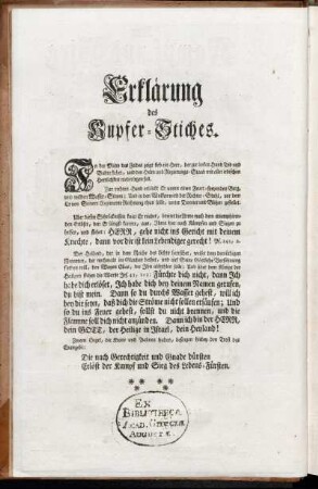 Erklärung des Kupfer-Stiches