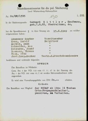 Rittler, Gebhard