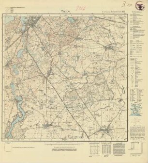 2366 (alte Nr.: 974) Thurow in Pommern, Meßtischblatt (4cm - Karte)