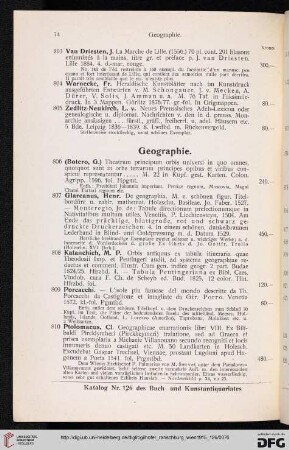 Geographie (Nr. 806 - 812)
