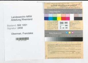 Entnazifizierung Franziska Obermair , geb. 08.01.1908 ()