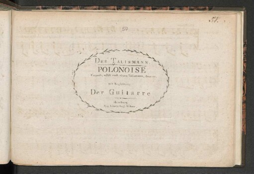 Der Talismann : Polonoise ; Freunde, wählt euch einen Talisman, dann etc. ; mit Begleitung der Guitarre
