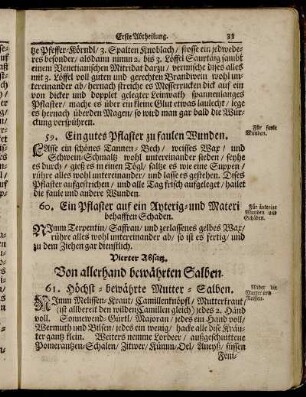 Vierter Absatz. Von allerhand bewährten Salben
