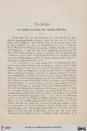 Vorrede zur ersten Auflage des zweiten Bandes
