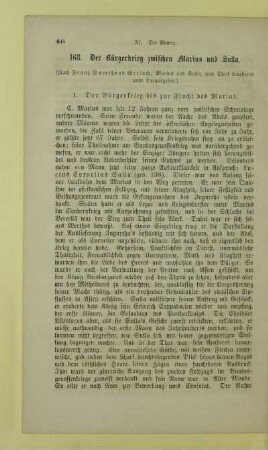 Der Bürgerkrieg zwischen Marius und Sulla