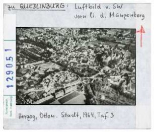 Quedlinburg: Luftaufnahme von Südwesten