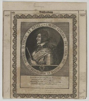 Bildnis des Carolvs Gonzaga
