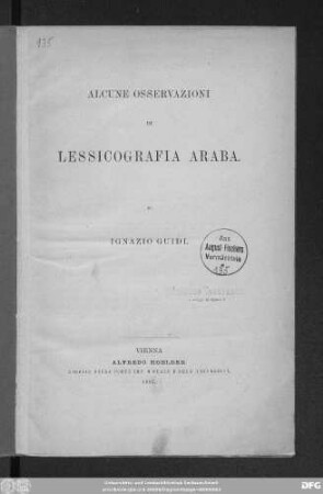 Alcune osservazioni di lessicrografia araba