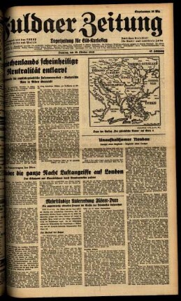 Ausgabe vom Dienstag, den 29. Oktober 1940.